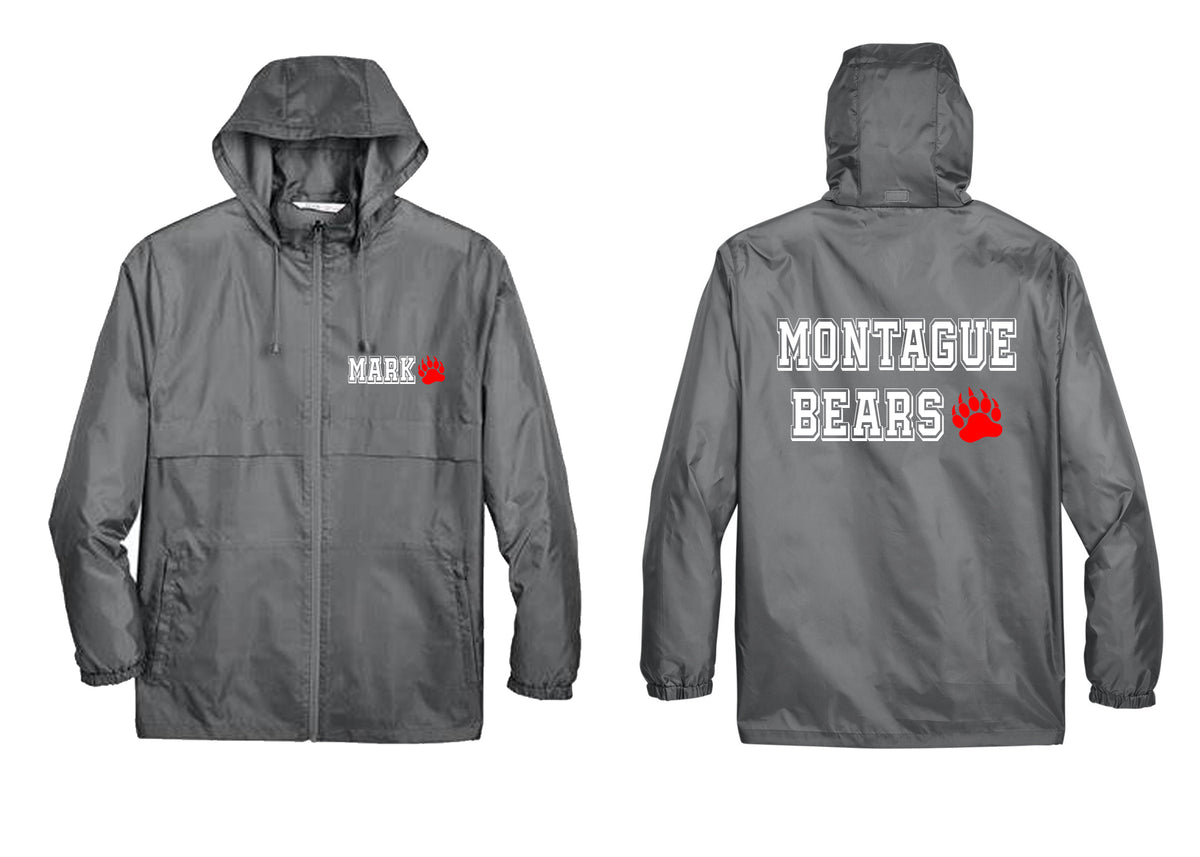 Montague design 6 Zip up lightweight rain jacket