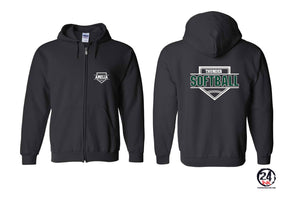 Green Thunder design 1 Zip up Sweatshirt