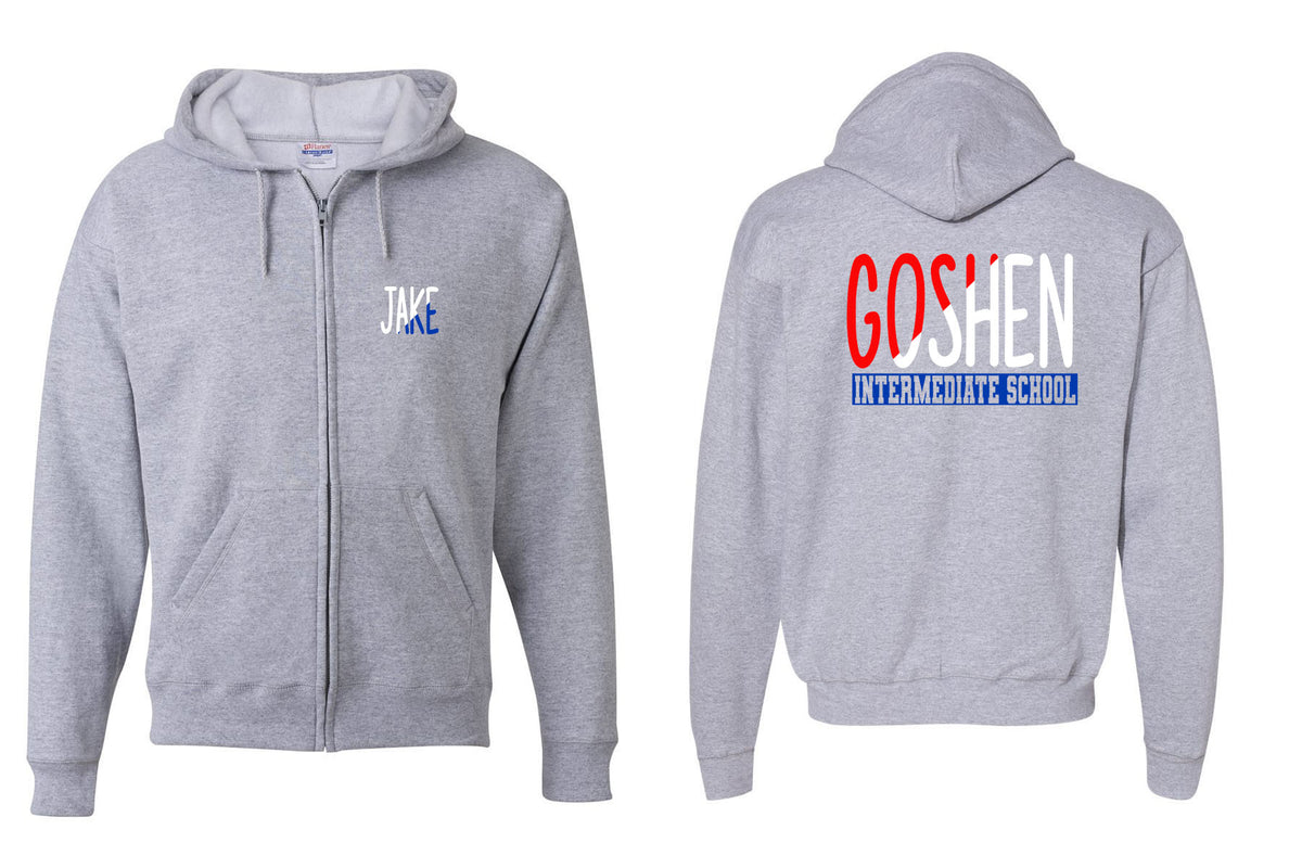 Goshen School Design 3 Zip up Sweatshirt