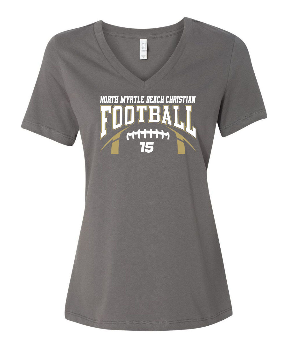 NMB Christian Football V-neck T-Shirt Design 1