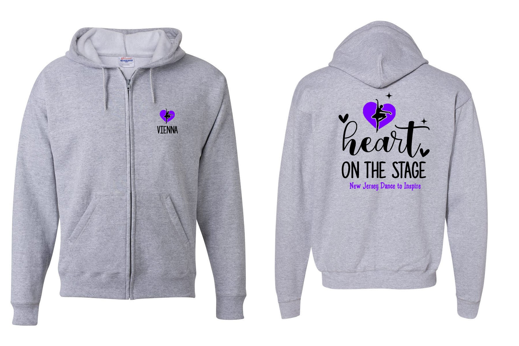 NJ Dance design 22 Zip up Sweatshirt