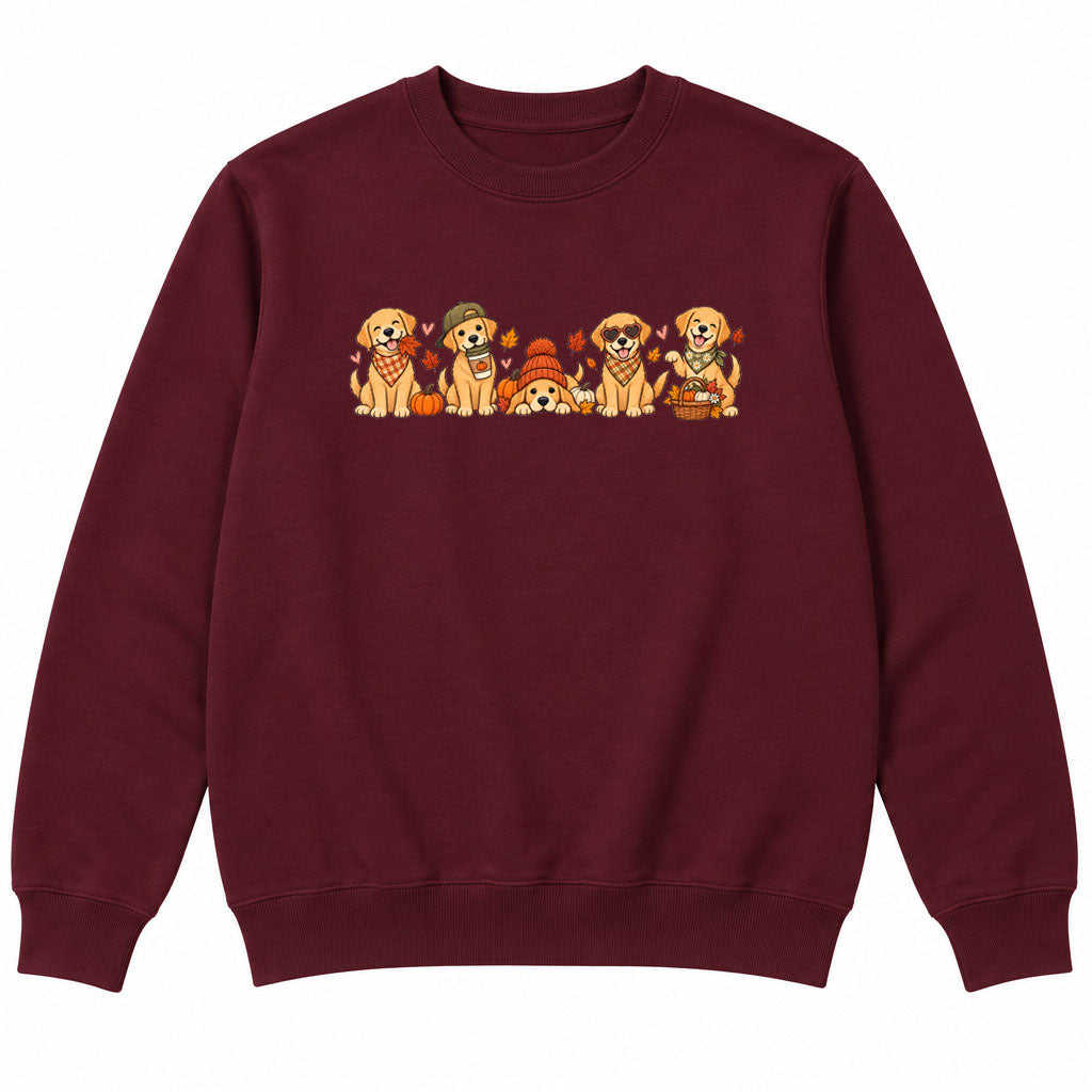 Puppies and Pumpkins non hooded sweatshirt