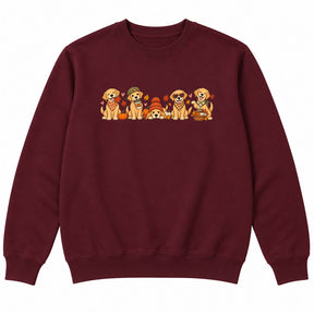Puppies and Pumpkins non hooded sweatshirt