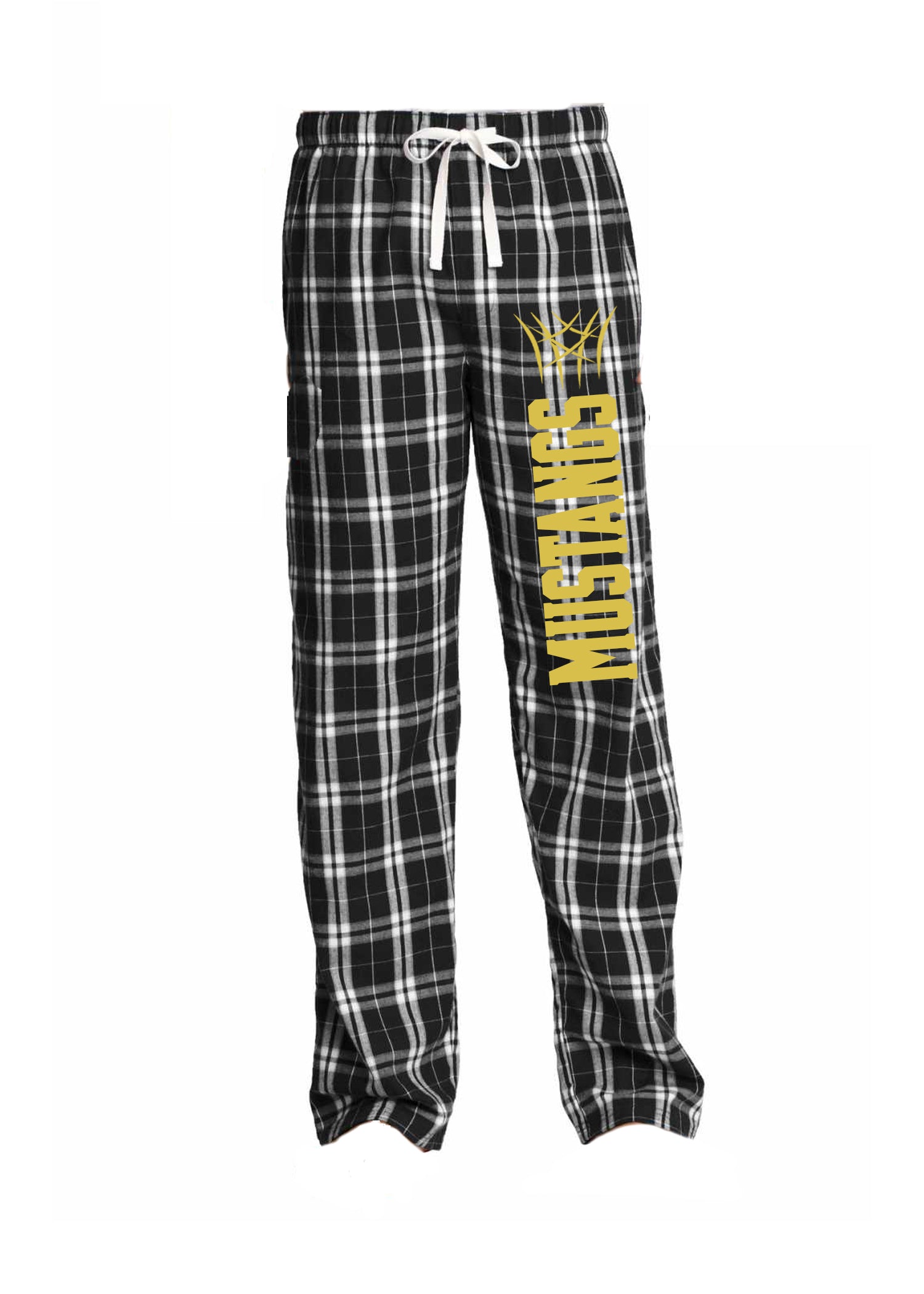 Mustangs Basketball Flannel PJ Sweatpants Design 8