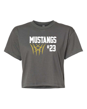 Mustangs Basketball Design 8 crop top