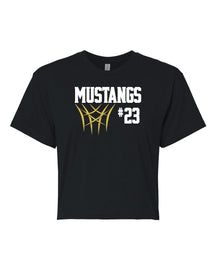 Mustangs Basketball Design 8 crop top