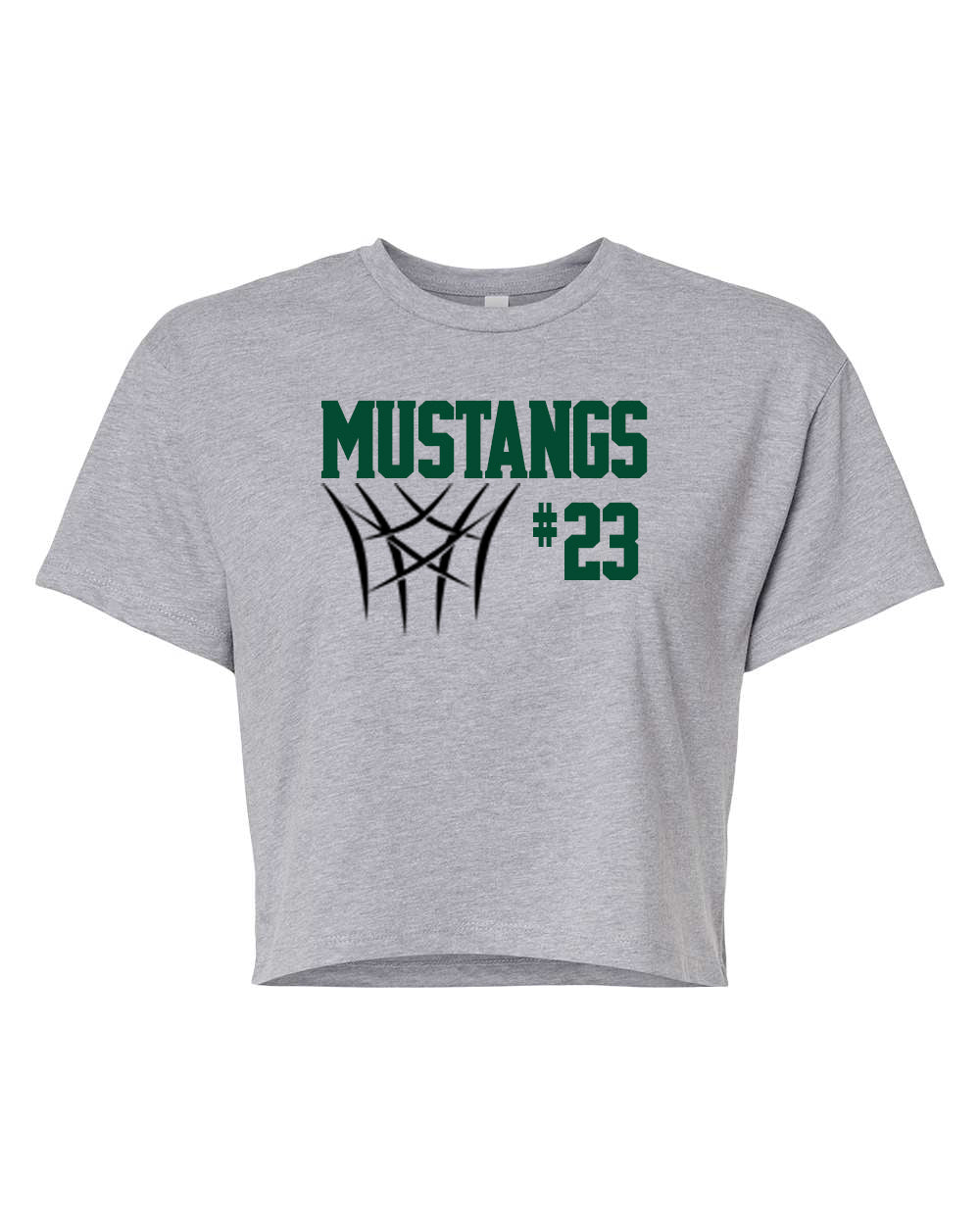 Mustangs Basketball Design 8 crop top