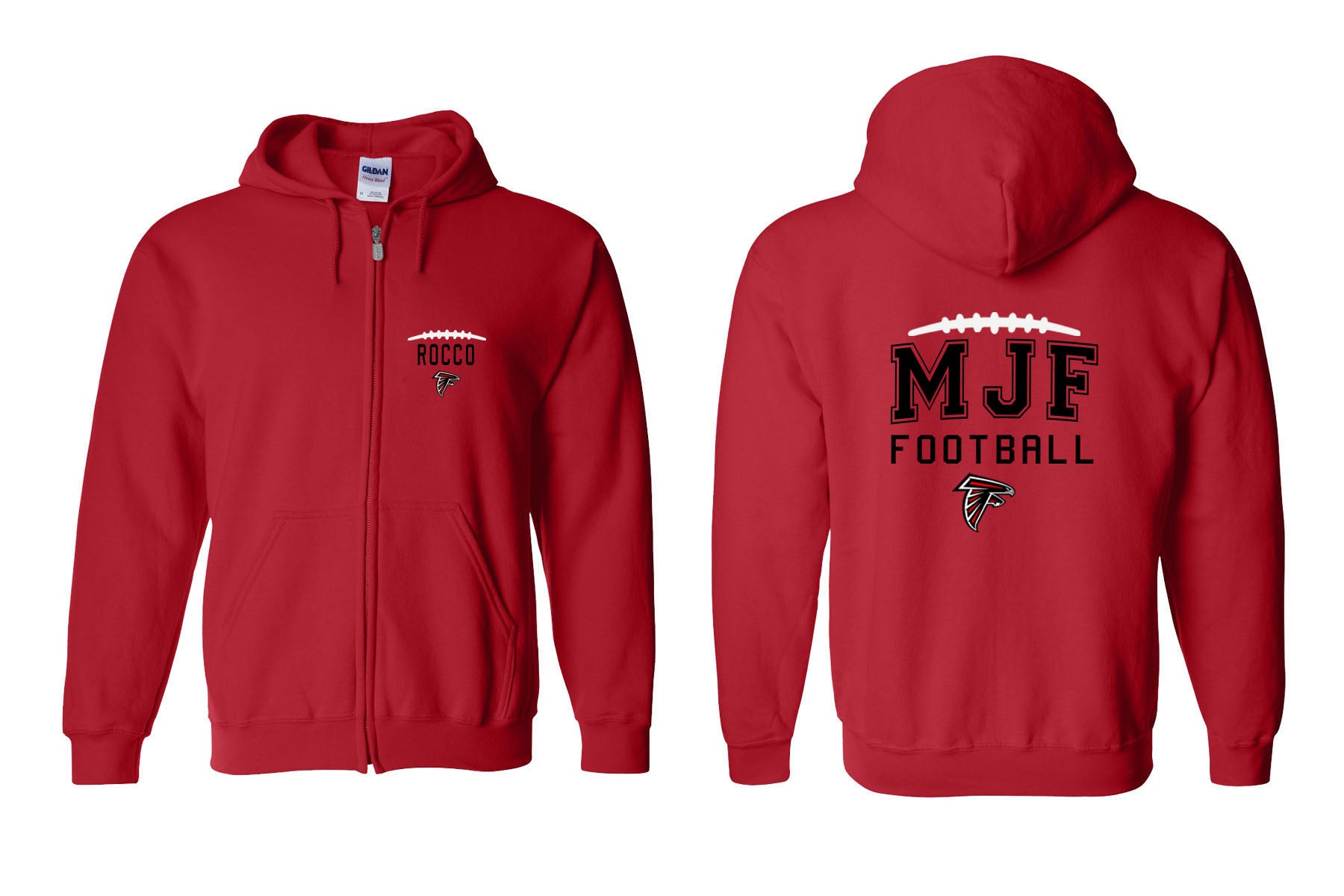Falcons Football Zip up Sweatshirt Design 4
