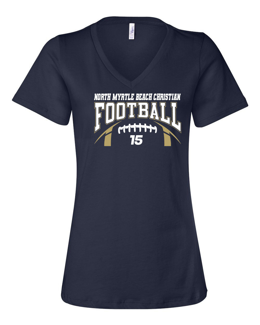 NMB Christian Football V-neck T-Shirt Design 1
