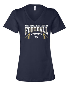NMB Christian Football V-neck T-Shirt Design 1