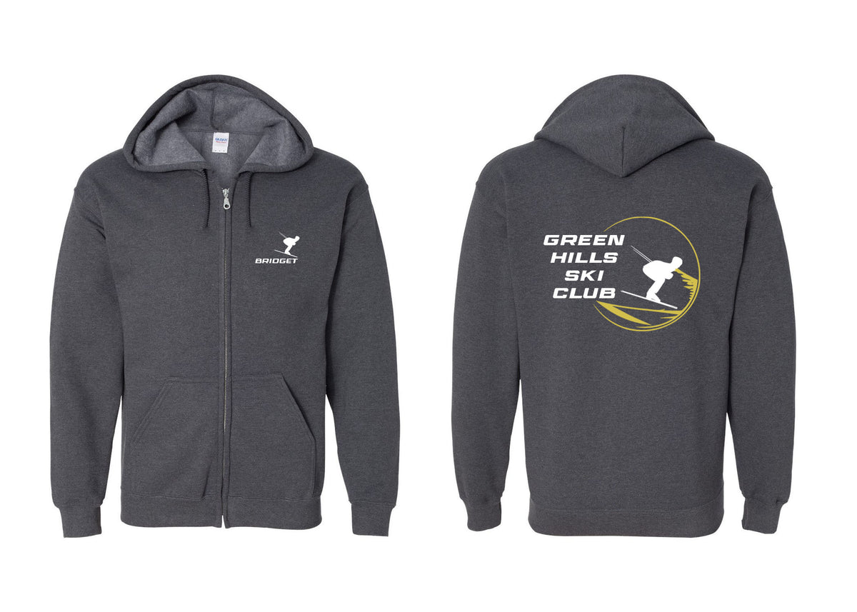 Green Hills Ski Club design 1 Zip up Sweatshirt