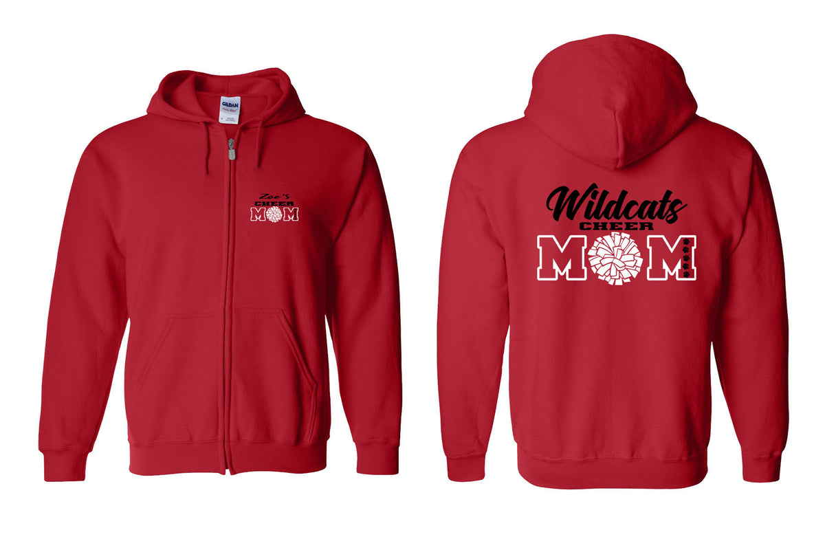 Wildcats Cheer design 7 Zip up Sweatshirt