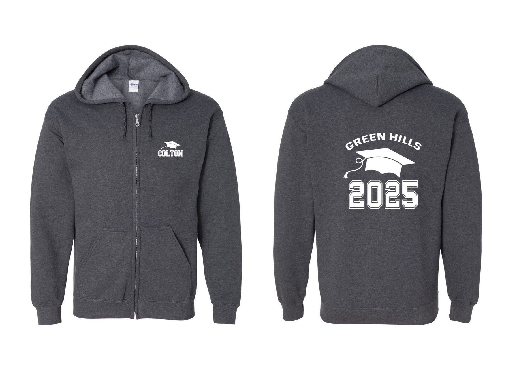 Green Hills design 2025 1 Zip up Sweatshirt