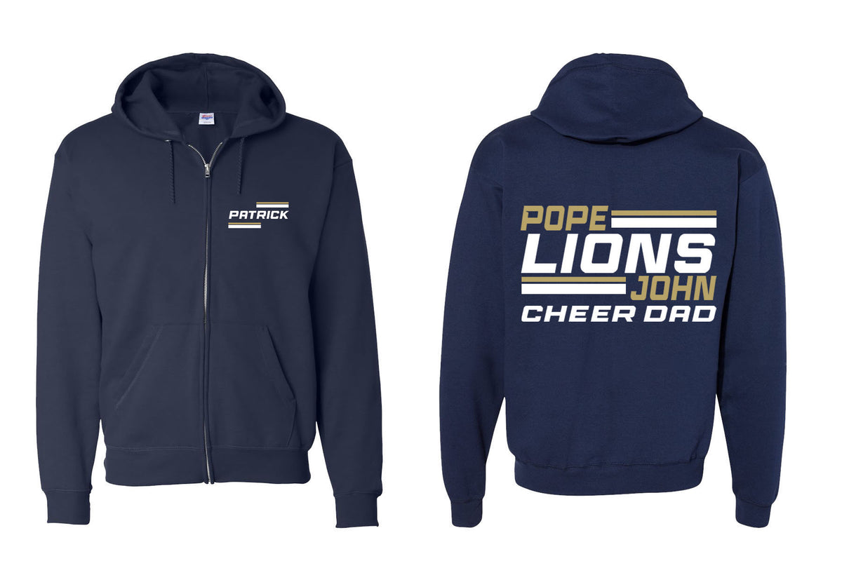 Pope John Cheer Design 5 Zip up Sweatshirt