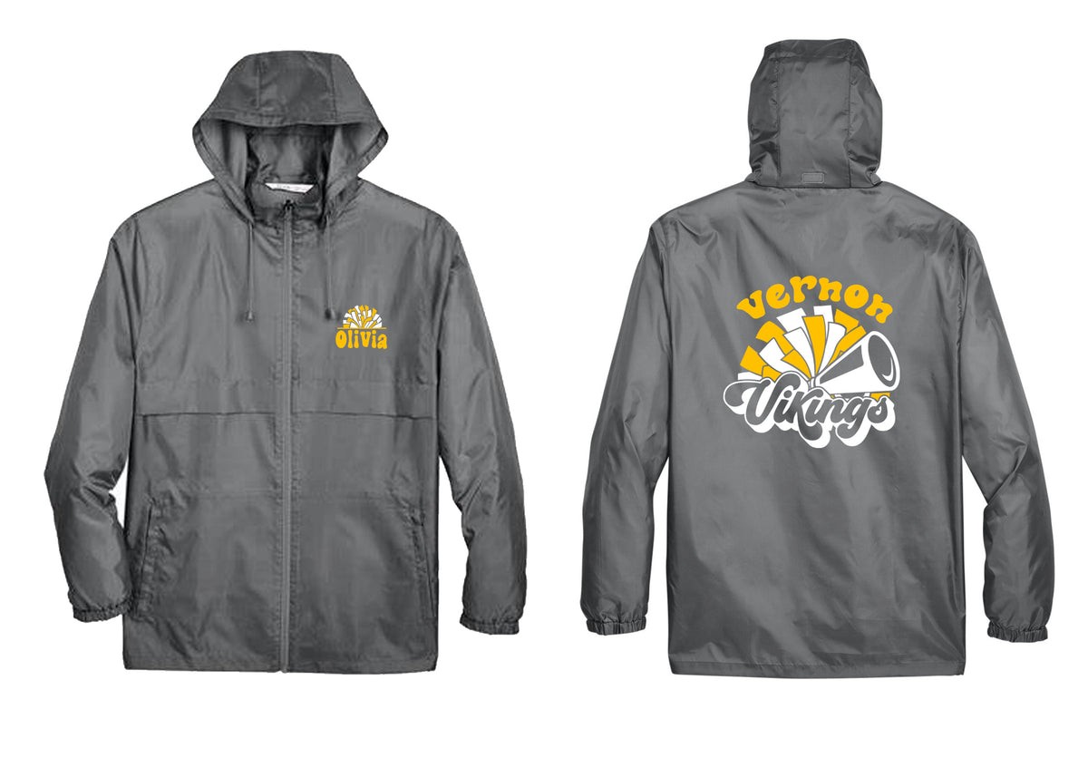 Vernon Cheer design 12 Zip up lightweight rain jacket