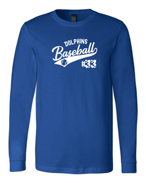 Dolphins Baseball Long Sleeve Shirt Design 1