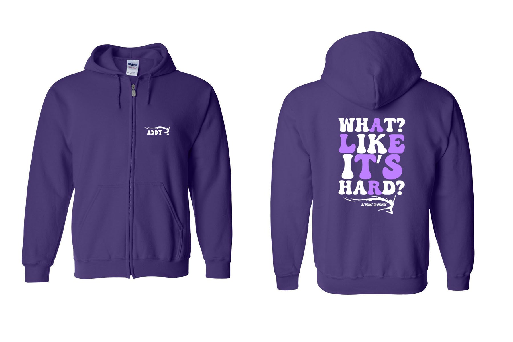 NJ Dance design 23 Zip up Sweatshirt