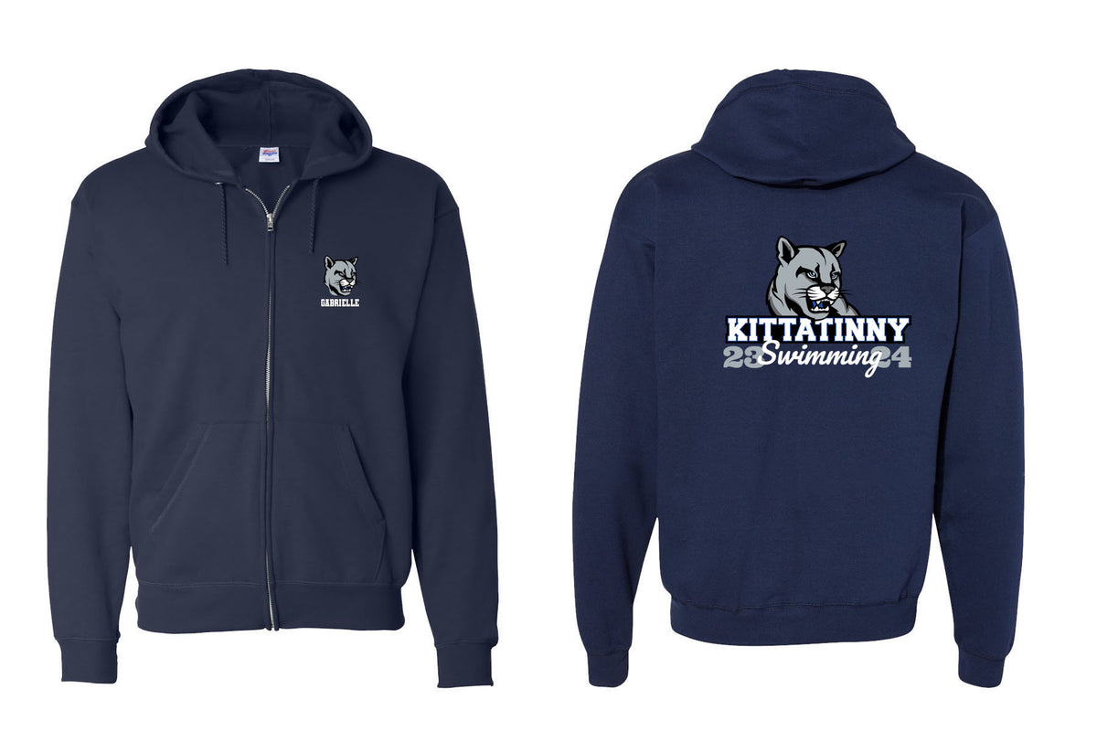 Kittatinny Swimming design 2 Zip up Sweatshirt