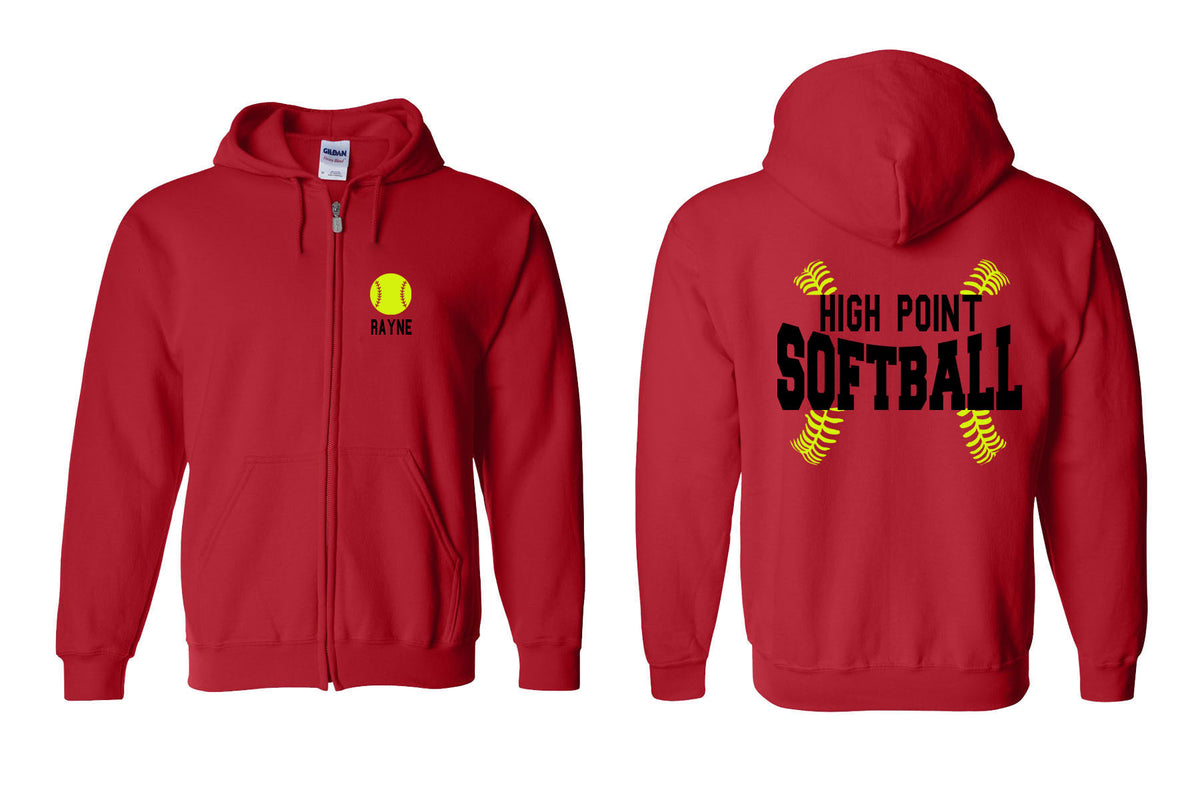 High Point Softball design 1 Zip up Sweatshirt
