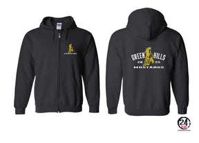 Green Hills Zip up Sweatshirt Design 20