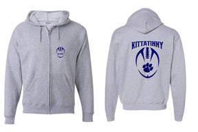 Kittatinny Football Design 8 Zip up Sweatshirt