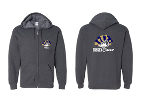 Sussex Middle School Cheer Design 2 Zip up Sweatshirt