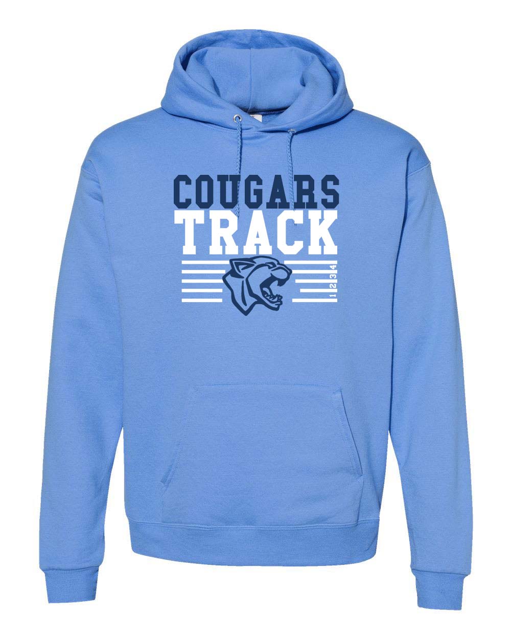 Cougars Track Hooded Sweatshirt Design 1
