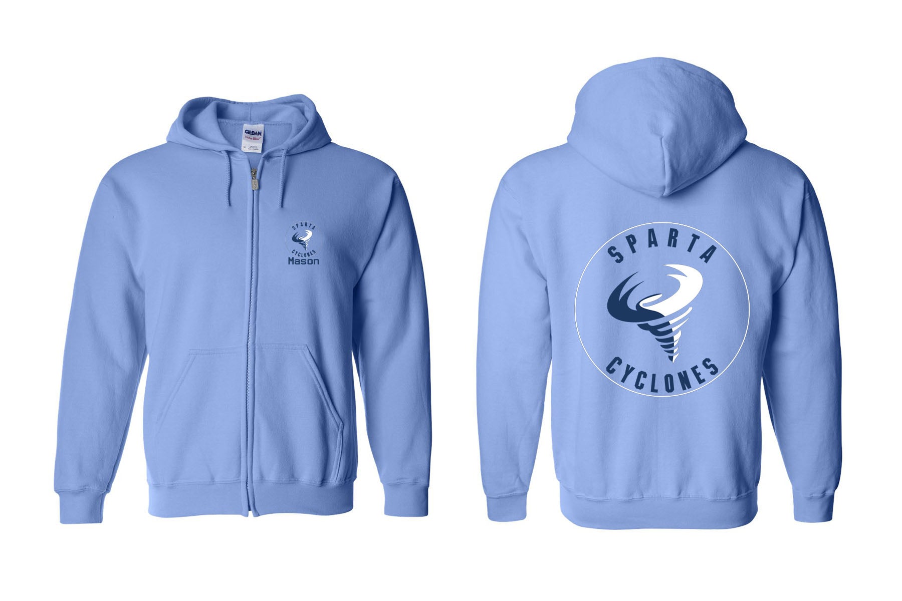 Sparta Cyclones Design 1 Zip up Sweatshirt