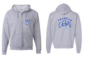 Franklin Cheer design 3 Zip up Sweatshirt