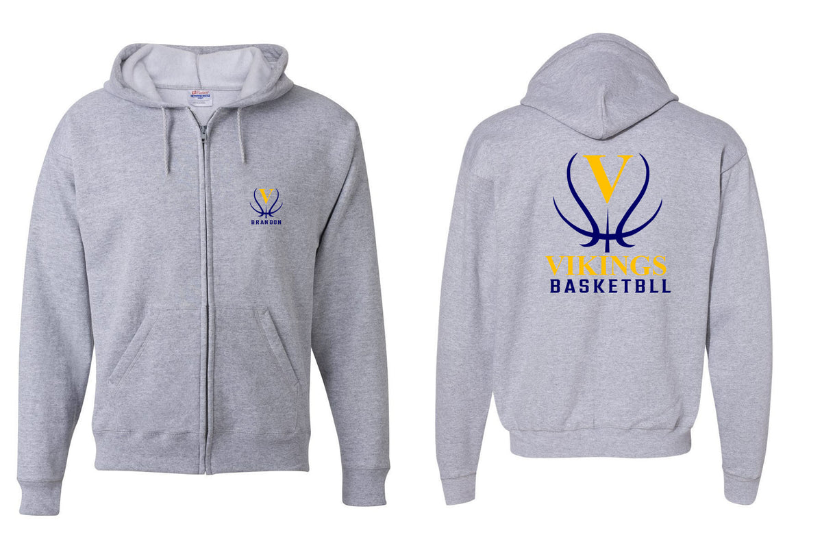 Vernon Basketball design 3 Zip up Sweatshirt