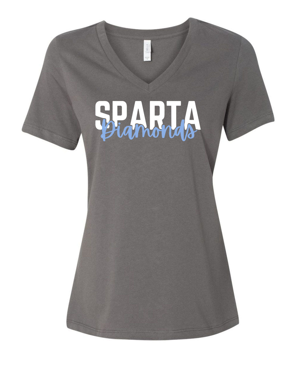 Sparta Diamonds Softball V-neck T-Shirt Design 3