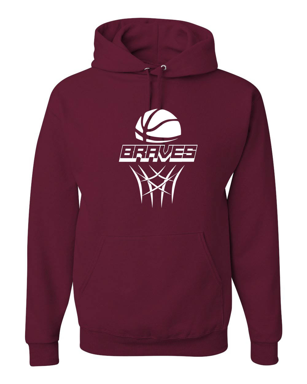 Braves Basketball Hooded Sweatshirt Design 1