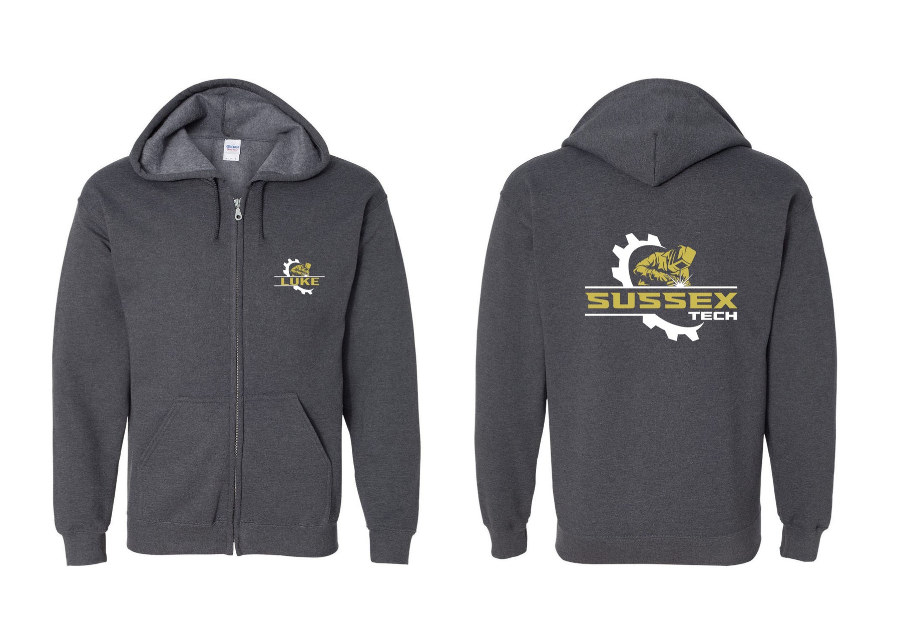 Sussex Tech Welding design 7 Zip up Sweatshirt