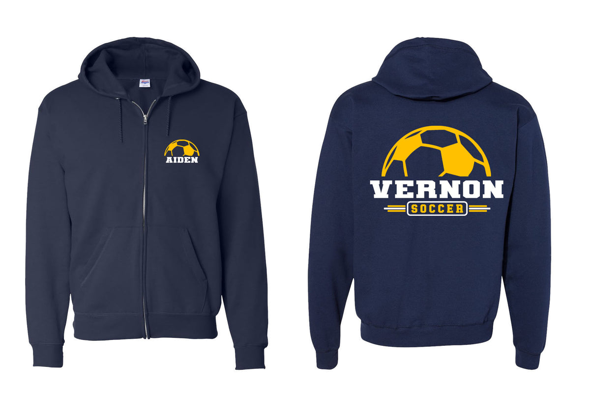 Vernon Soccer Design 1 Zip up Sweatshirt