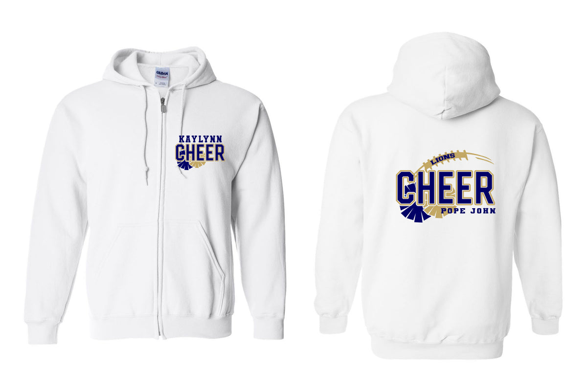 Pope John Cheer Design 7 Zip up Sweatshirt