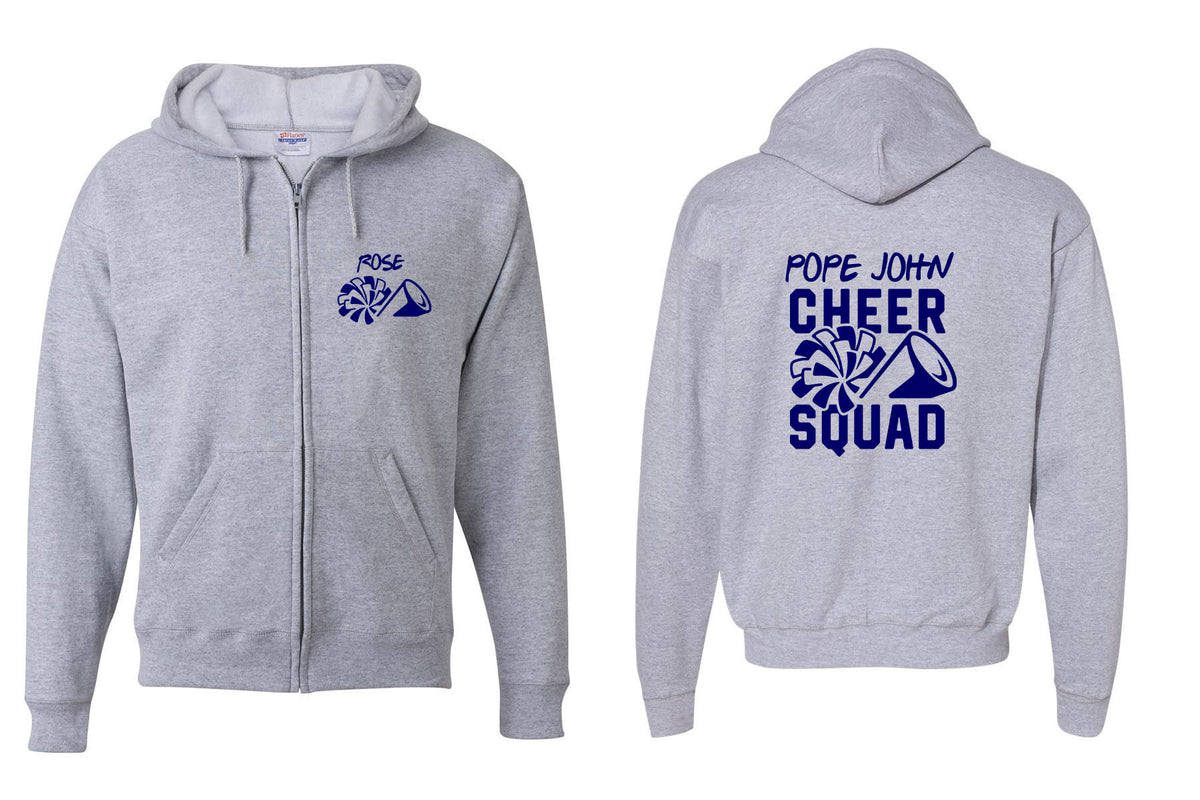 Pope John Cheer Design 9 Zip up Sweatshirt