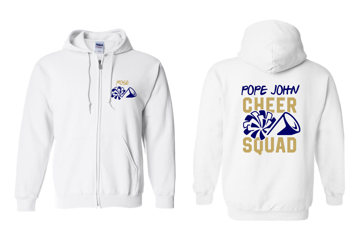 Pope John Cheer Design 9 Zip up Sweatshirt