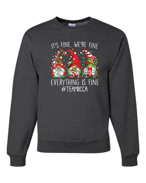 Gnomes everything is fine non hooded sweatshirt