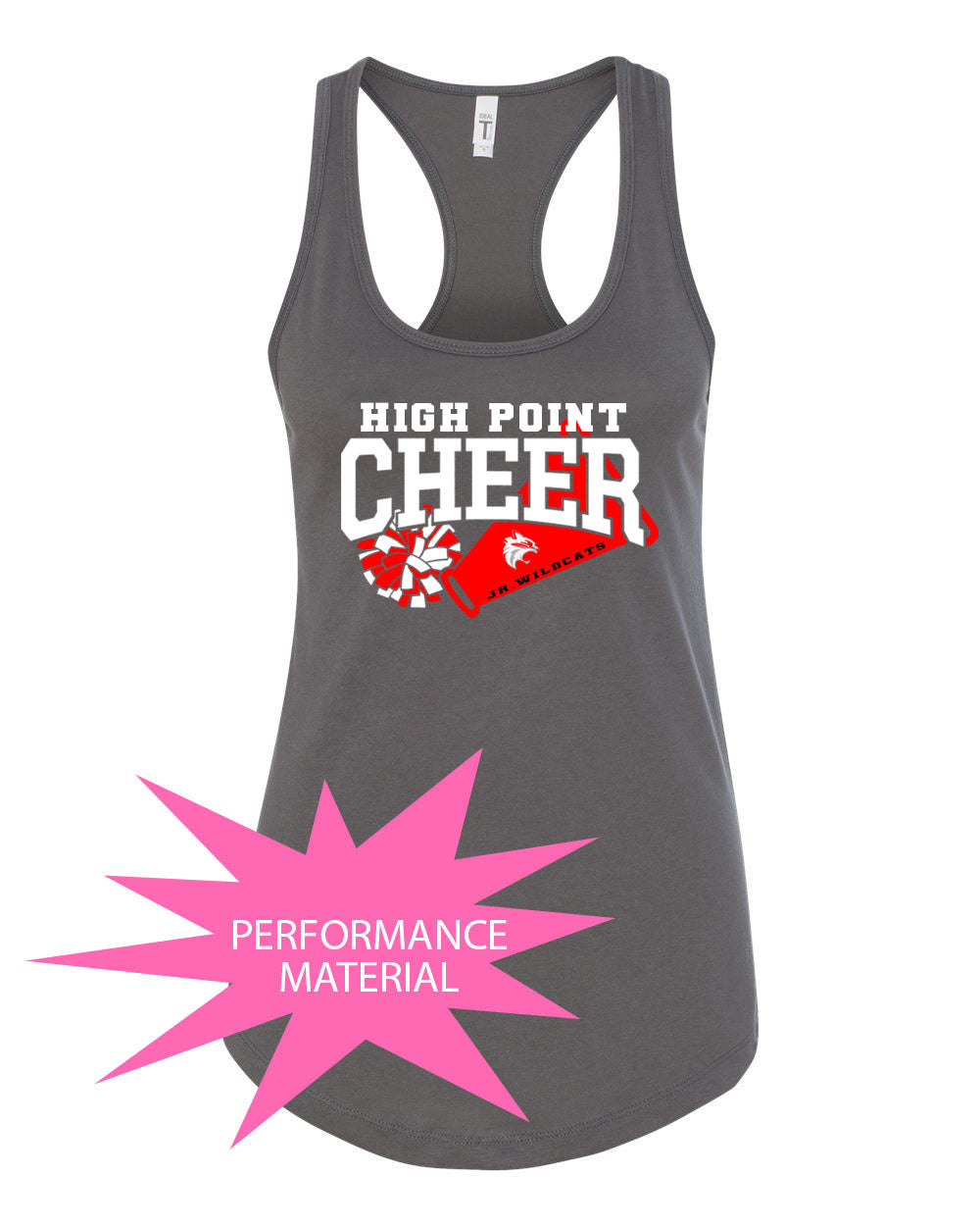 High Point Cheer Design 1 Performance Racerback Tank Top