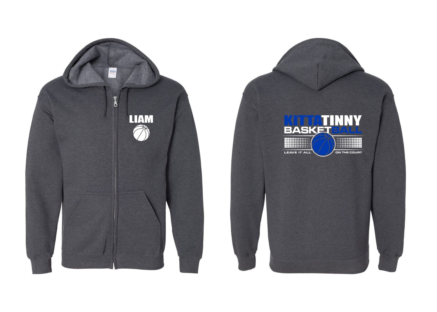 Kittatinny Basketball design 1 Zip up Sweatshirt