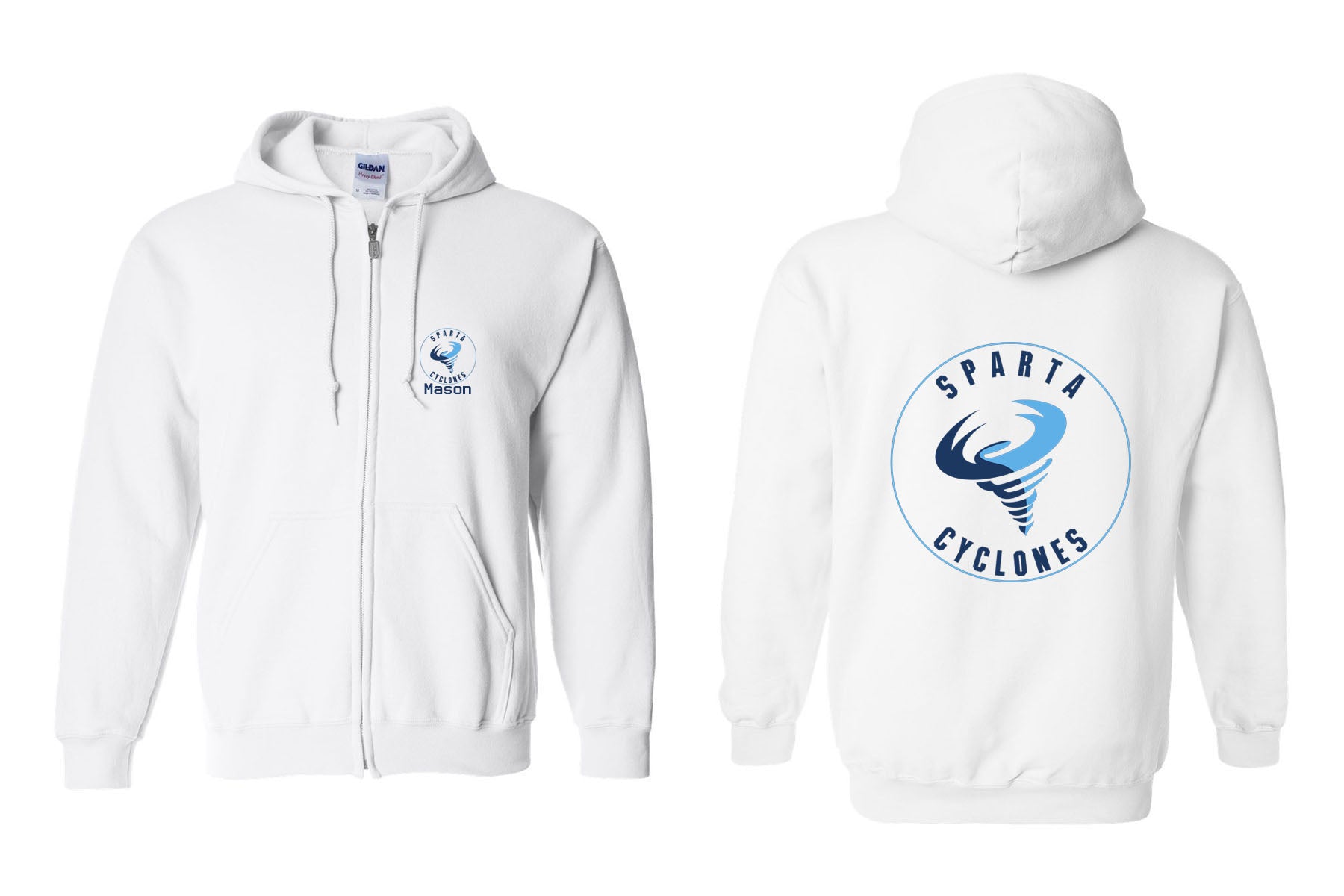 Sparta Cyclones Design 1 Zip up Sweatshirt