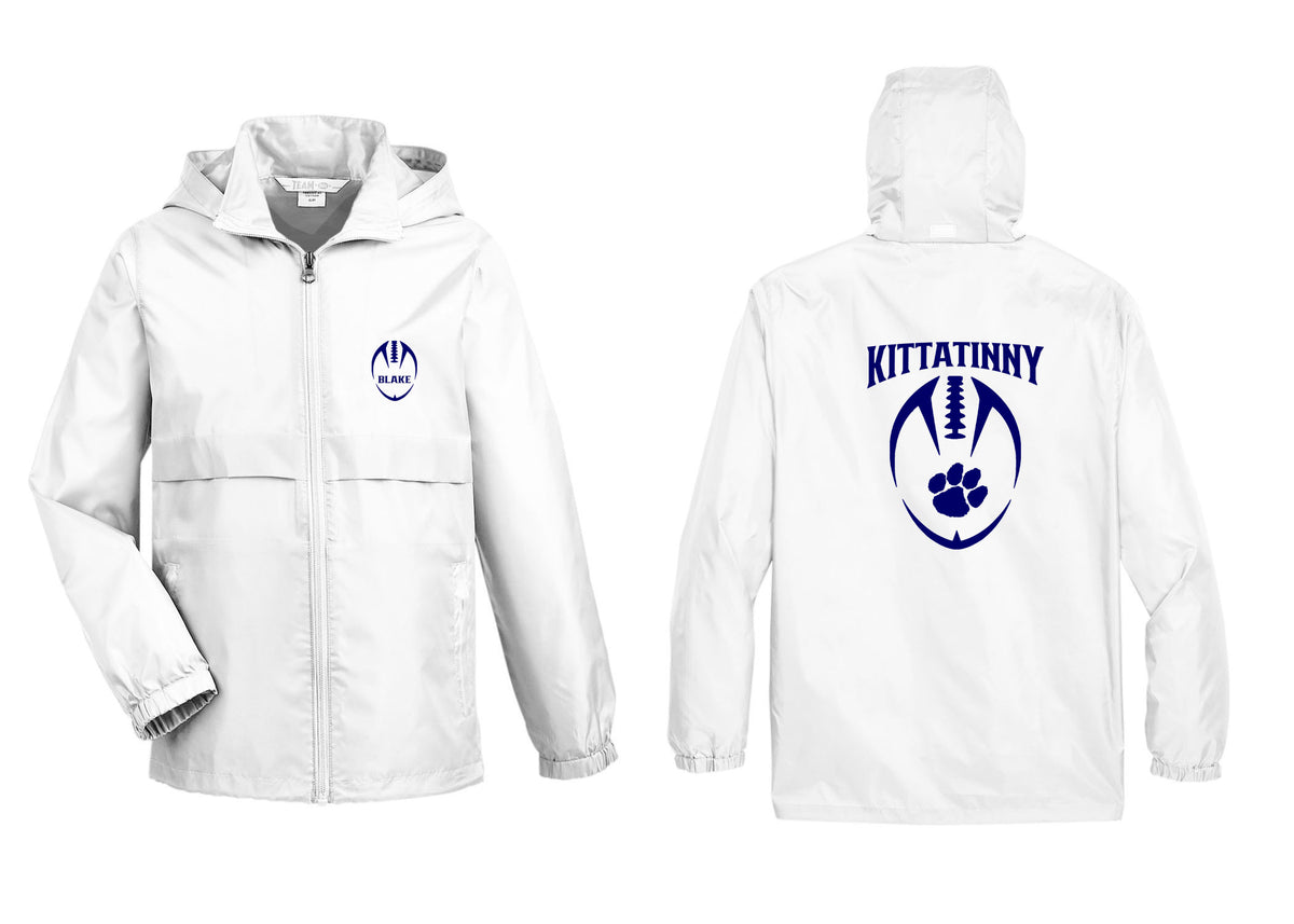Kittatinny Football design 8 Zip up lightweight rain jacket