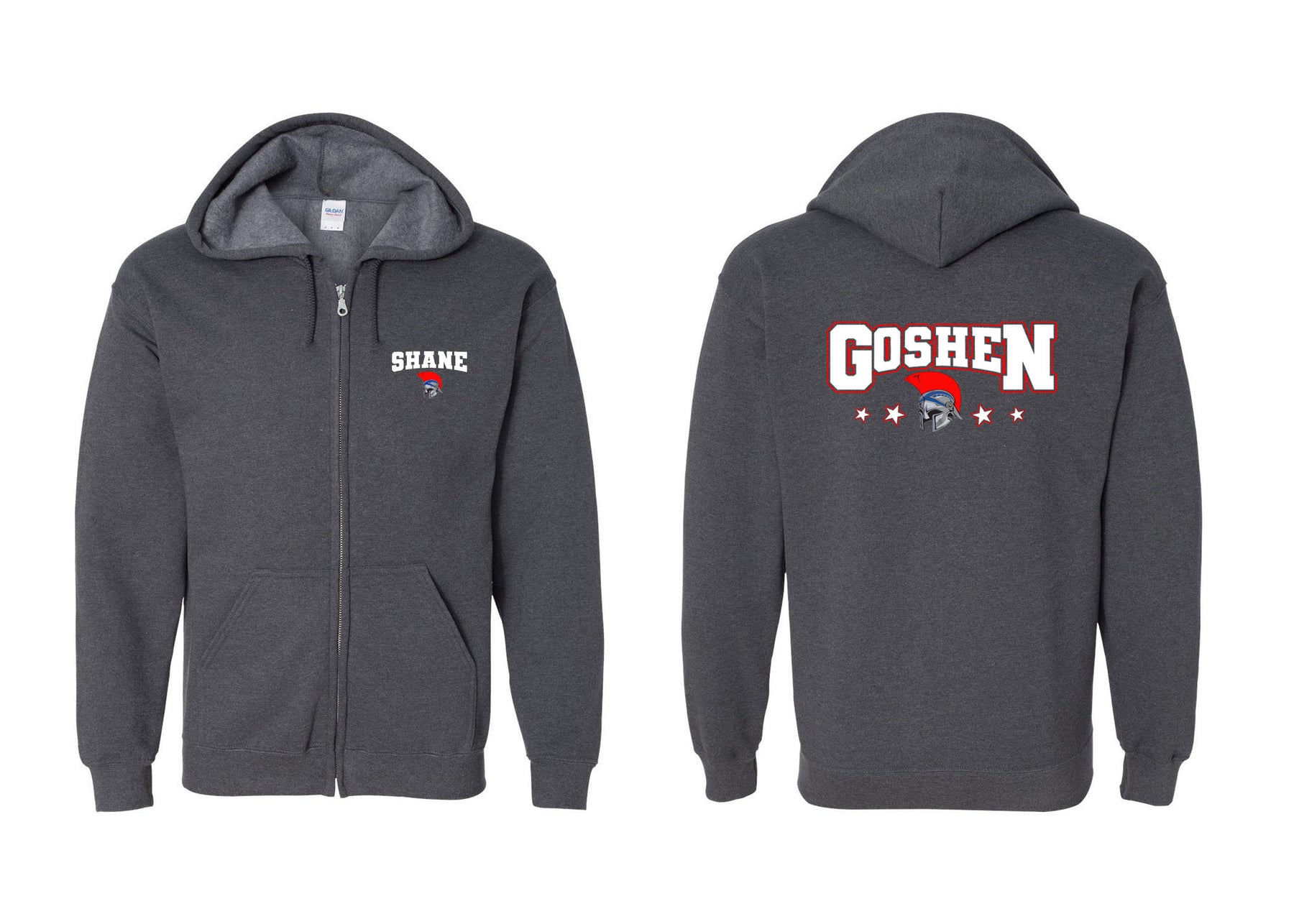 Goshen School Zip up Sweatshirt Design 9