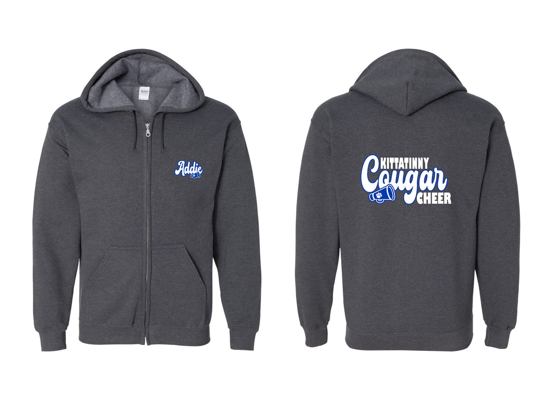 KHS Cheer design 4 Zip up Sweatshirt