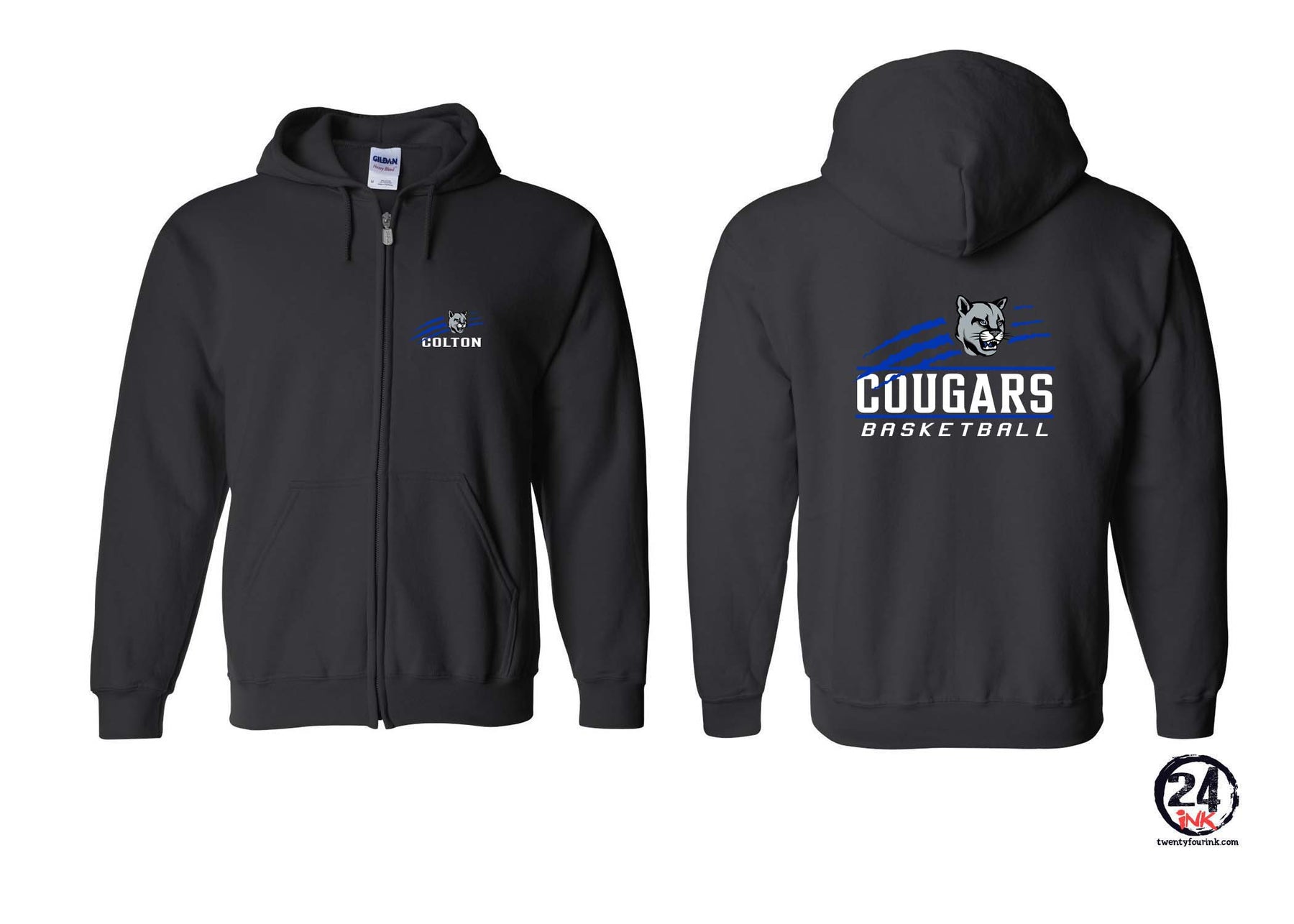 Kittatinny Basketball design 3 Zip up Sweatshirt