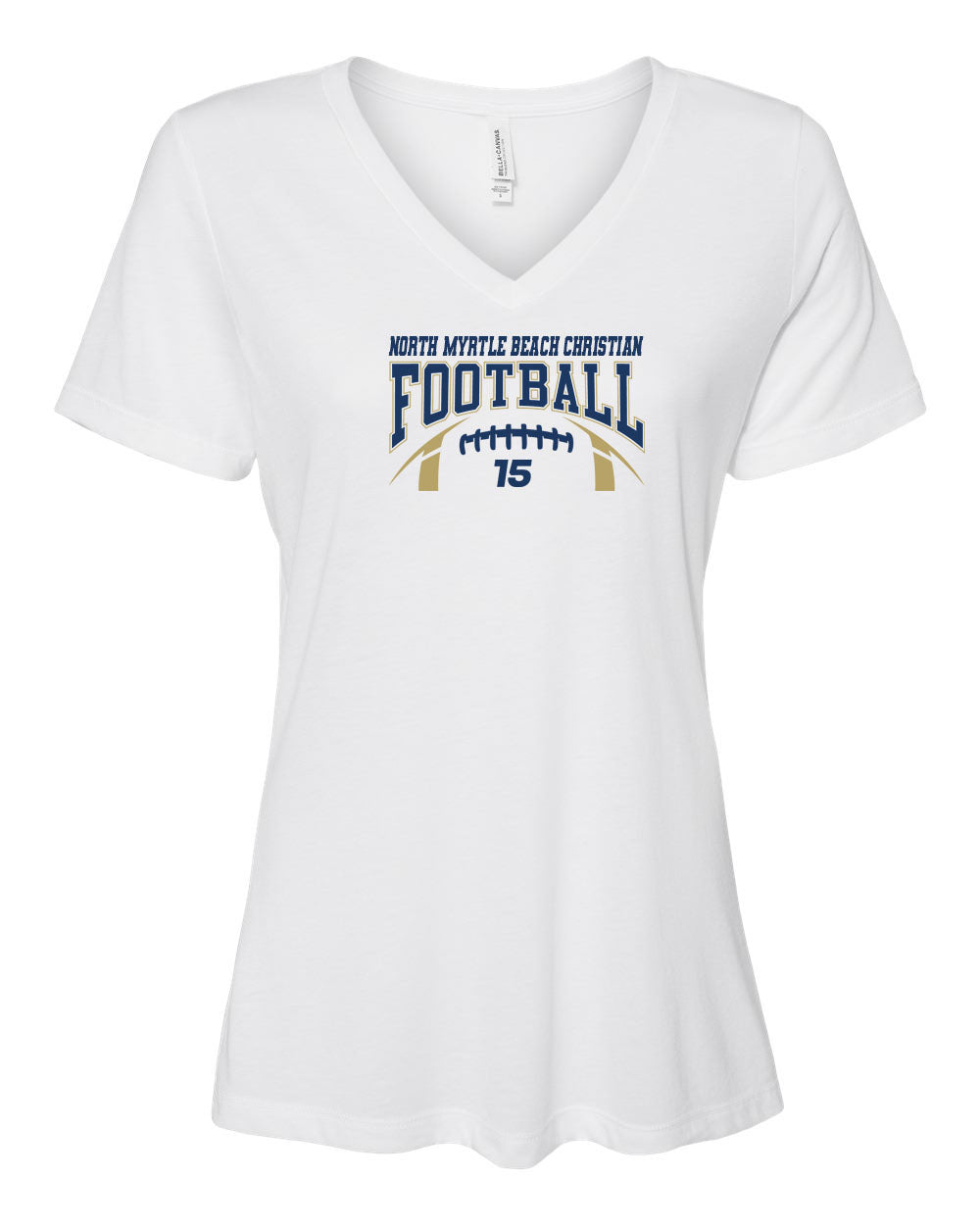 NMB Christian Football V-neck T-Shirt Design 1