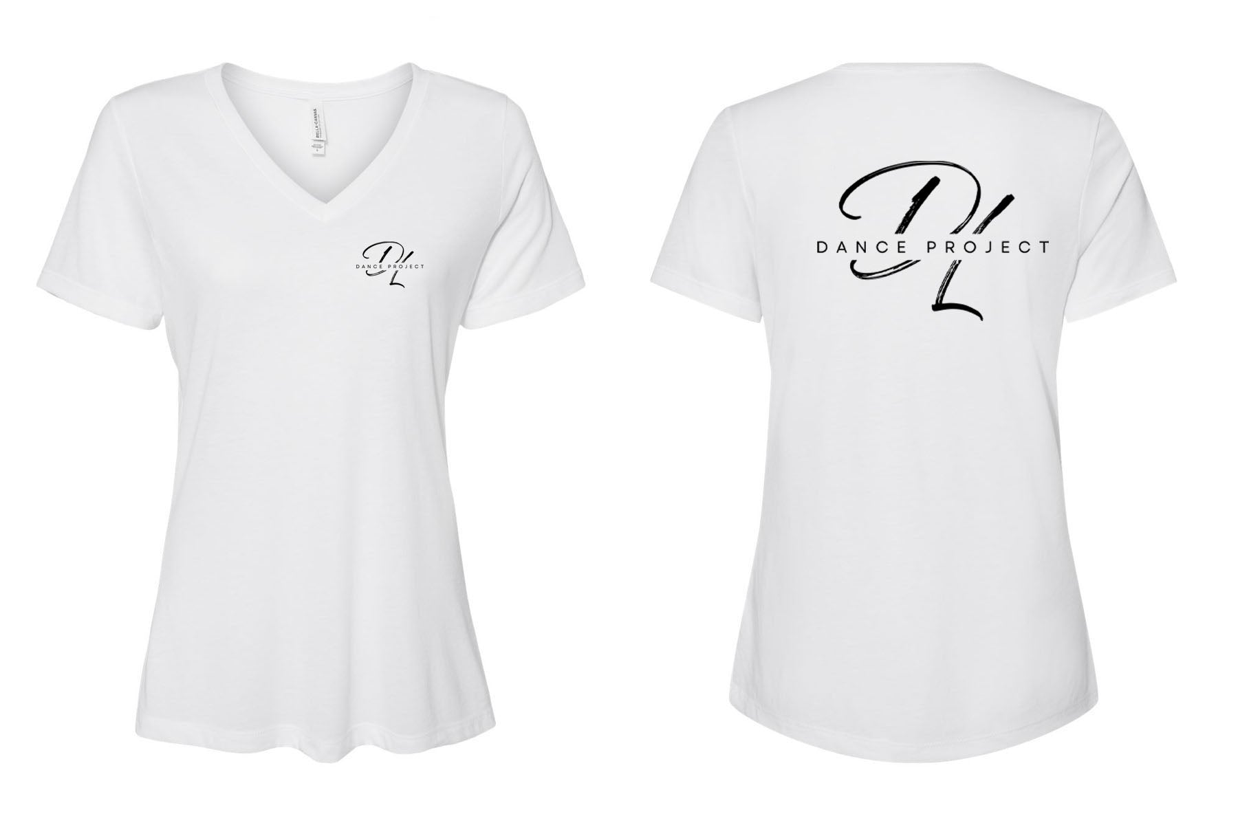 DL Dance Project V-neck T-shirt Design 2