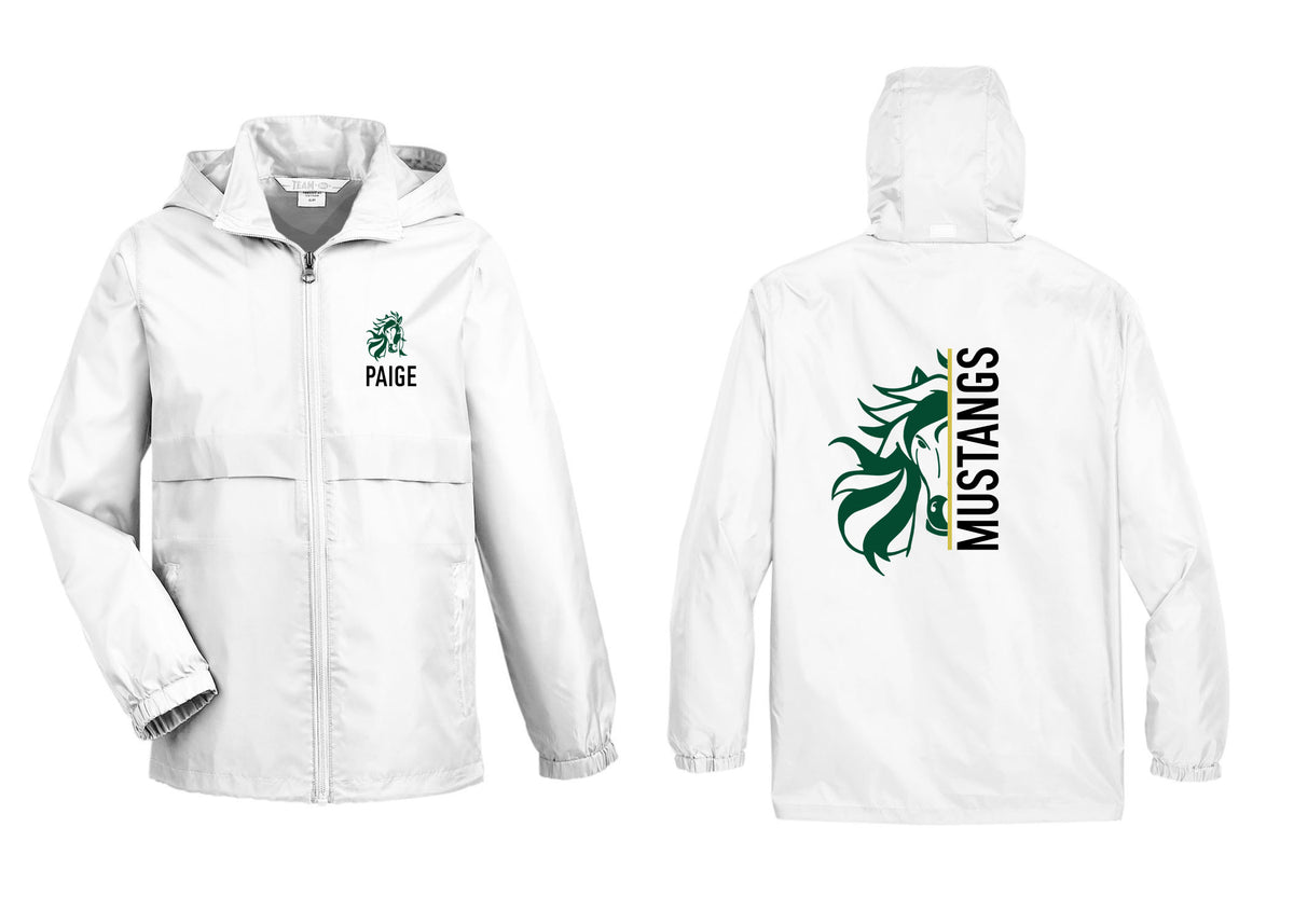 Green Hills design 11 Zip up lightweight rain jacket