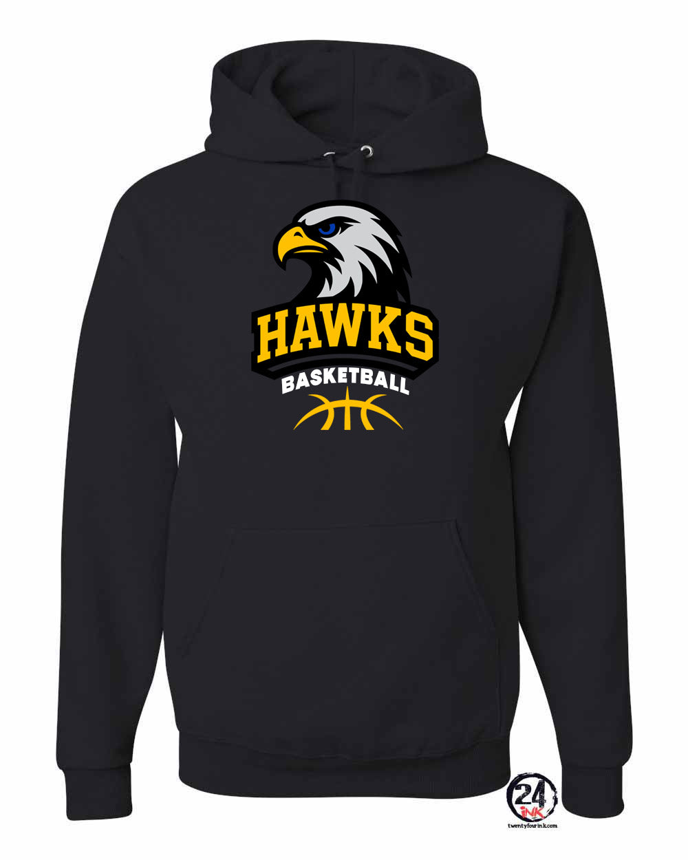 Hawks Basketball Hooded Sweatshirt Design 1