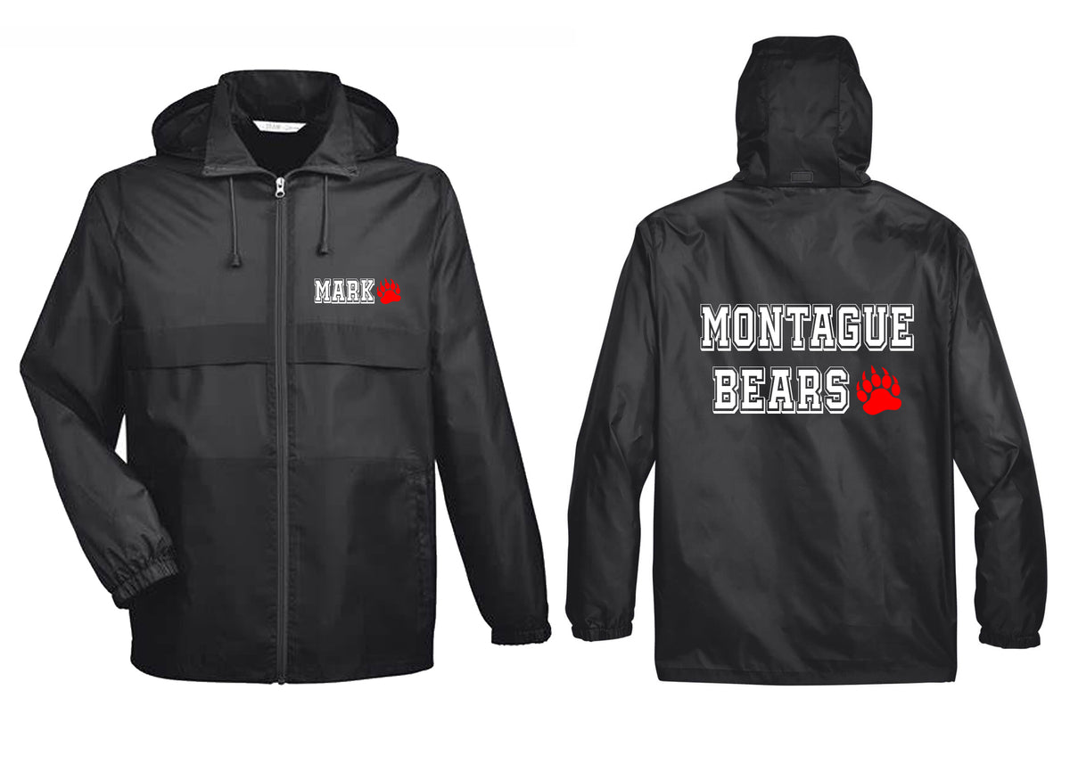 Montague design 6 Zip up lightweight rain jacket